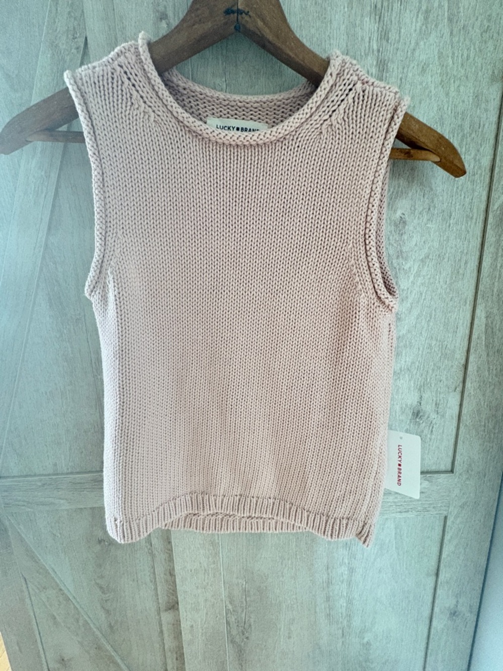 Lucky Brand Sleeveless Knit Tank in Dusty Pink